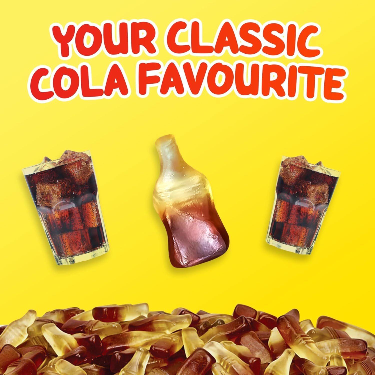 Sweetzone Mini Cola Bottles, Halal Sweets Tub 850g - Image 4