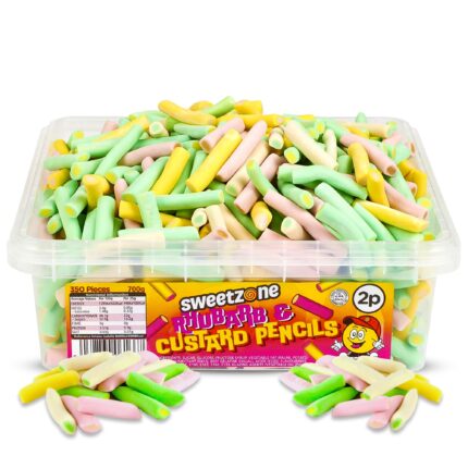 Sweetzone Rhubarb and Custard Pencils 700g 350pcs