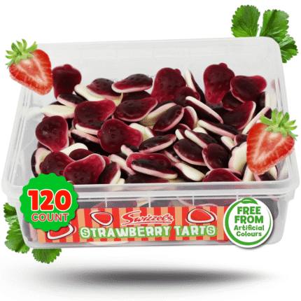 Swizzels Strawberry Tarts | 576g Tub of Fruity Chewy Sweets