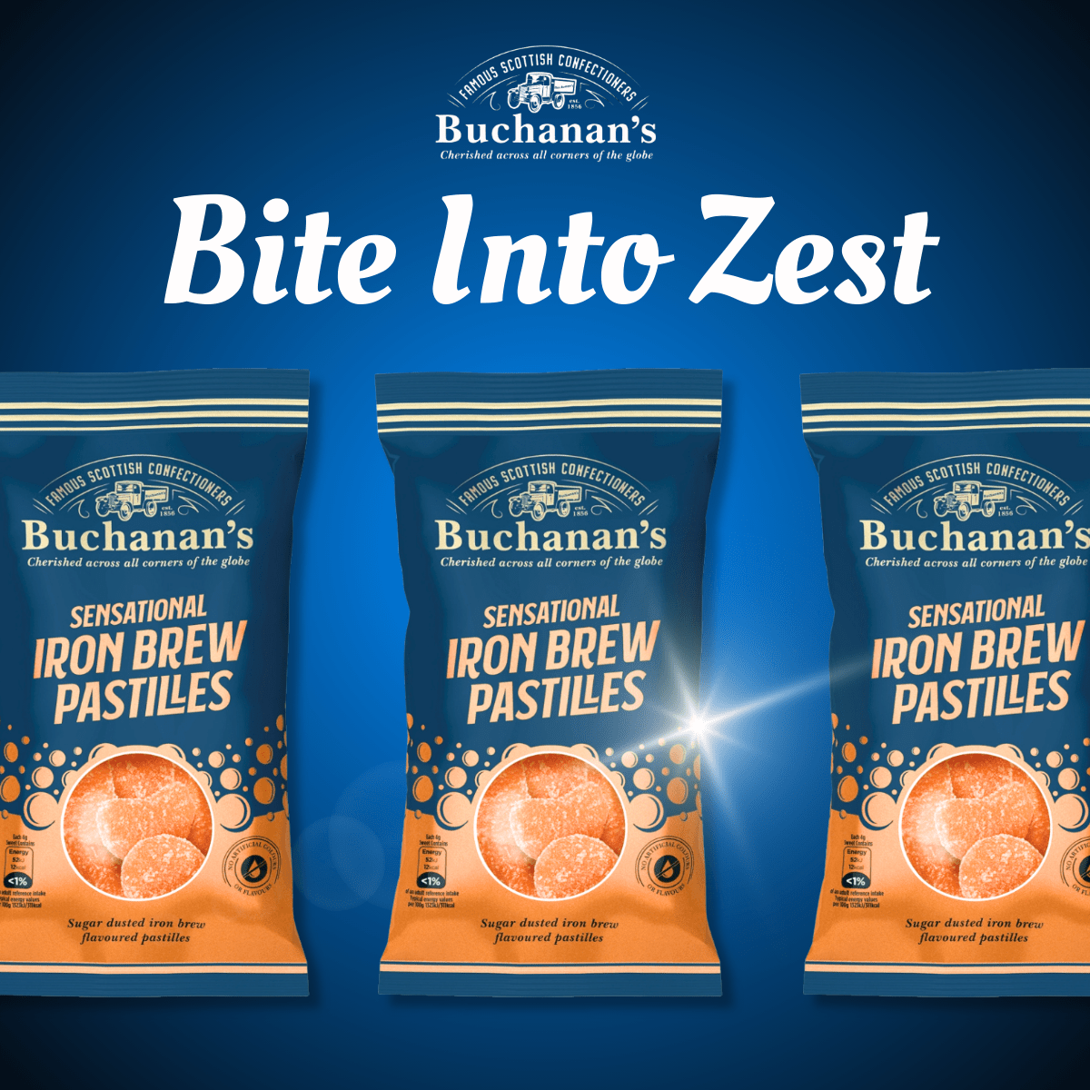 Buchanan's Iron Brew Pastilles 3 x 145g – Traditional Scottish Chewy Sweets | Retro Multipack - Image 2