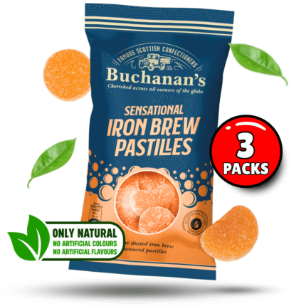 Buchanan's Iron Brew Pastilles 3 x 145g – Traditional Scottish Chewy Sweets | Retro Multipack