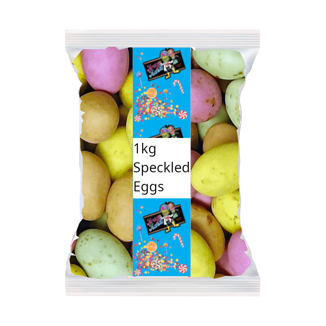 Krazy Kandi Chocolate Speckled Mini Eggs - Large 1Kg Bulk Bag
