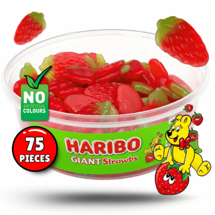 Haribo Giant Strawbs Tub – 825g