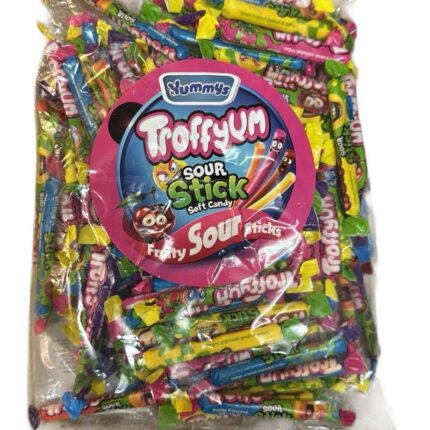 Sour Toffee Sticks 1kg – Chewy Fruity Toffee Sweets | Bulk Sharing Bag