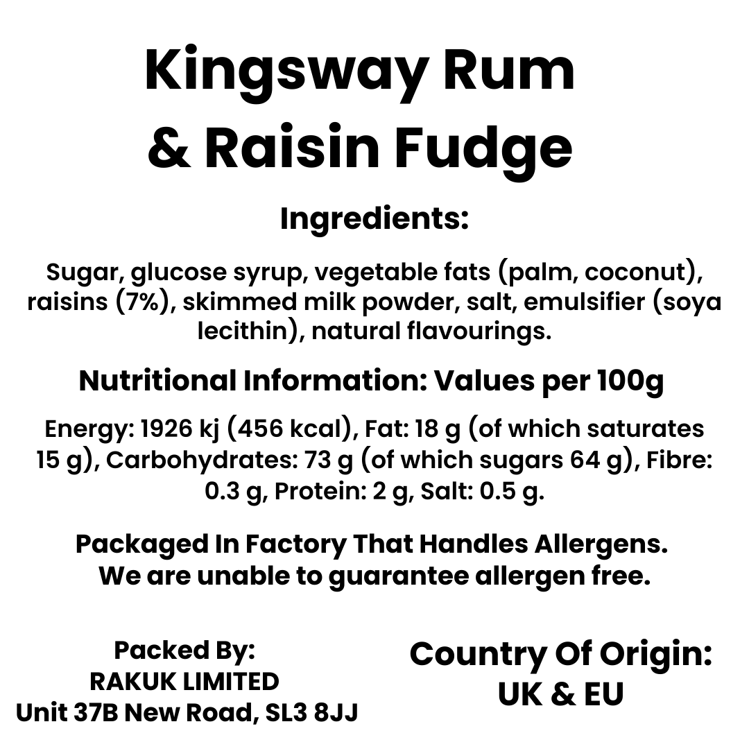 Kingsway Rum & Raisin Fudge - Image 4