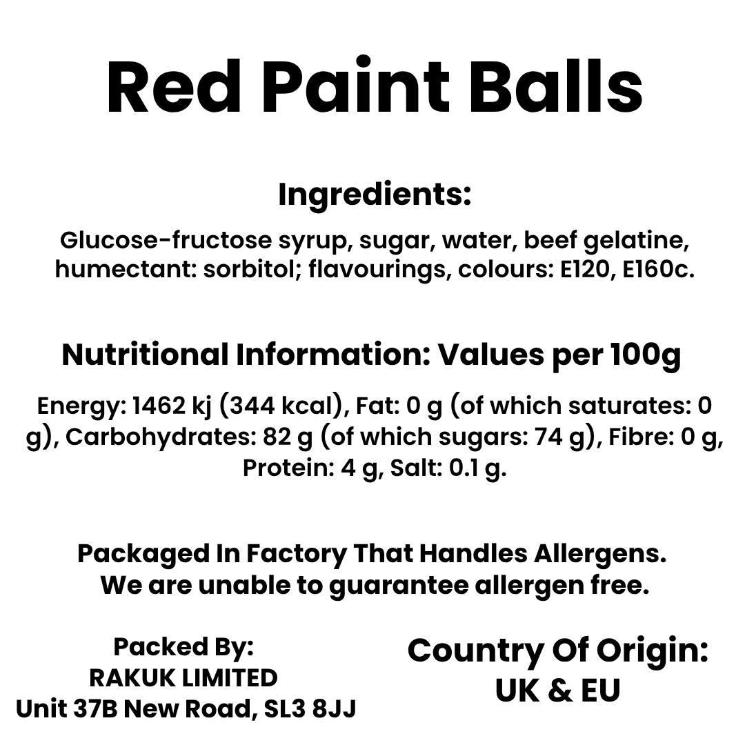 Red Paint Balls Pick & Mix Sweets - Image 4