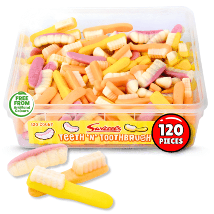 Swizzels Teeth N Toothbrush Gummies – 576g Tub