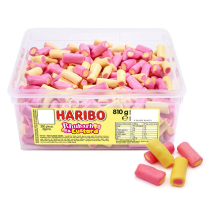 Haribo - Rhubarb & Custard Sweets - 810g Tub – Classic Pic N Mix Sweet