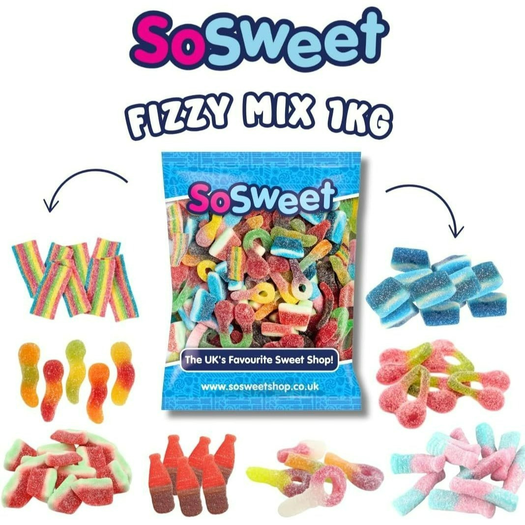 SoSweet Fizzy Sweet Mix 3 Bags x 1kg - Image 5