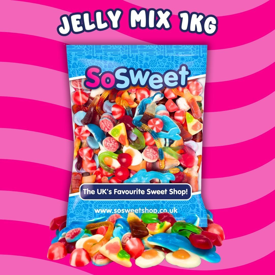 SoSweet Jelly Sweet Mix 3 x 1kg – Assorted Fruity Chewy Jelly Sweets | Bulk Sharing Multipack - Image 7