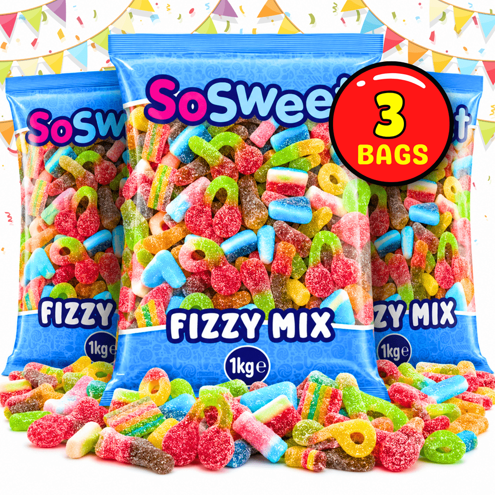 SoSweet Fizzy Sweet Mix 3 Bags x 1kg