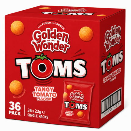 Golden Wonder Toms Tangy Tomato Flavour Snacks 22g x 36 Pack