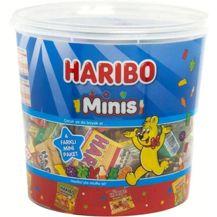 Haribo Halal Mini Jelly Sweets 100 x 10g – Assorted Individually Wrapped Fruit-Flavoured Candy | 1kg Bulk Multipack