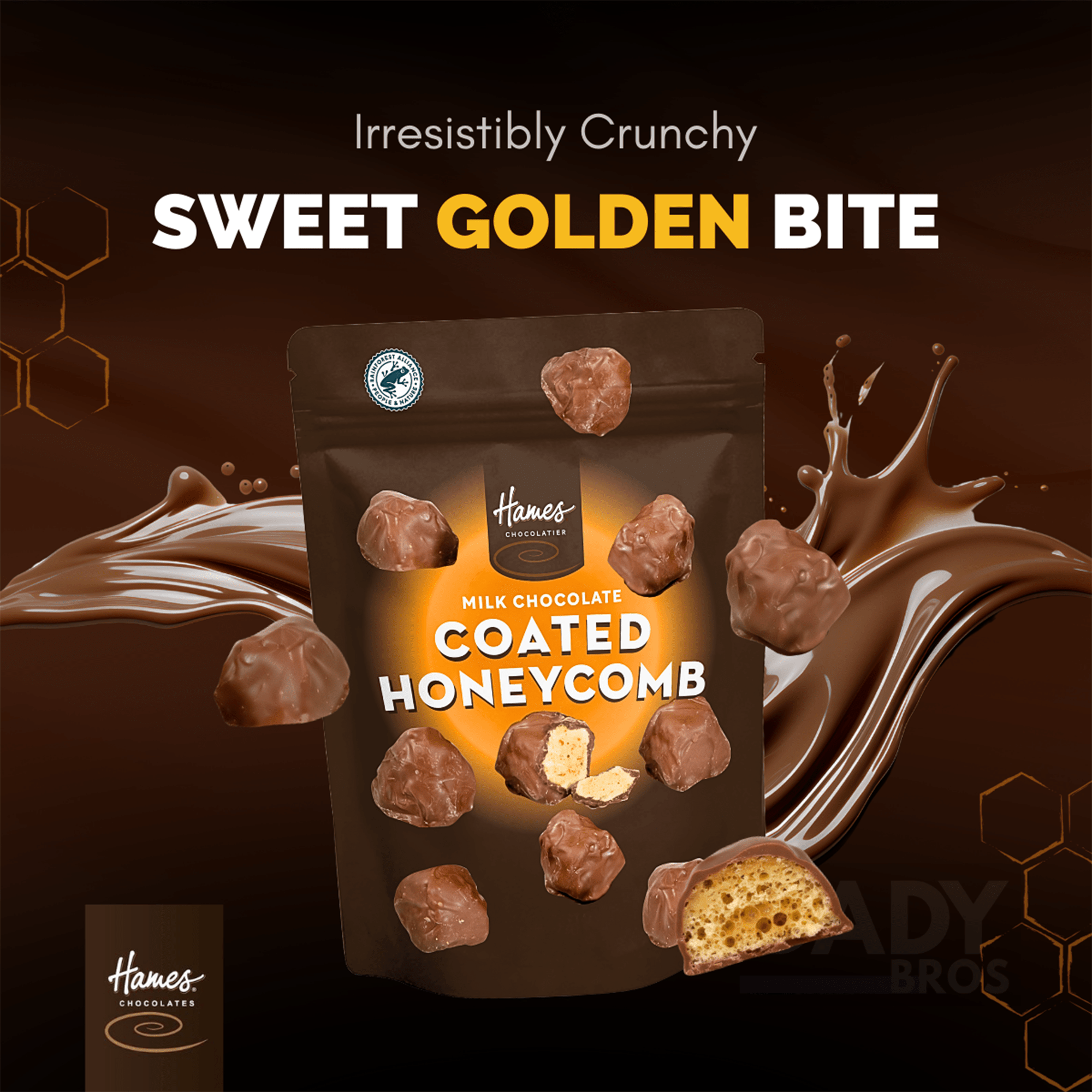 Luxury Hames Milk Chocolate Coated Honeycomb | 2-Pack (80g x 2) - Premium British Indulgence - Image 5