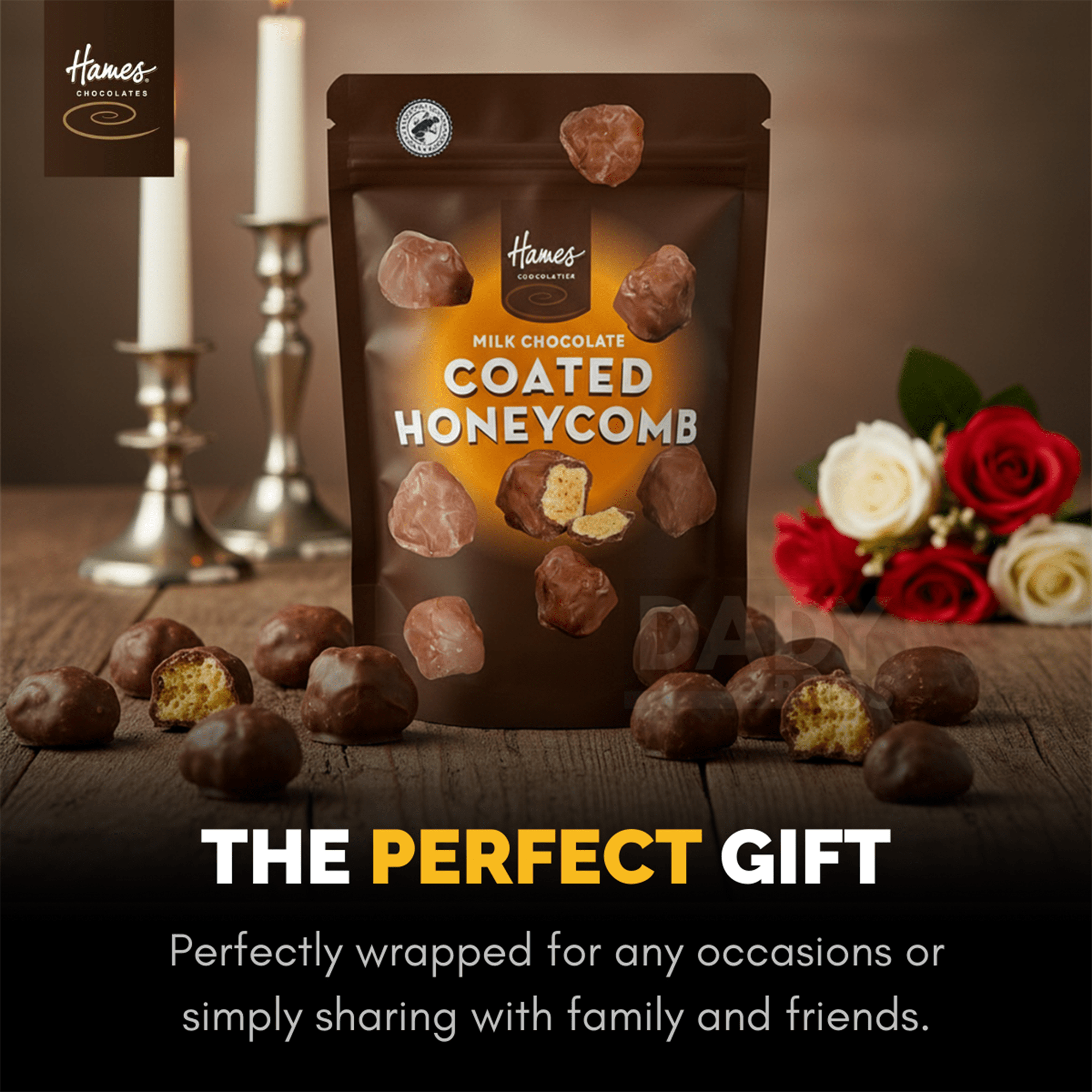 Luxury Hames Milk Chocolate Coated Honeycomb | 2-Pack (80g x 2) - Premium British Indulgence - Image 7
