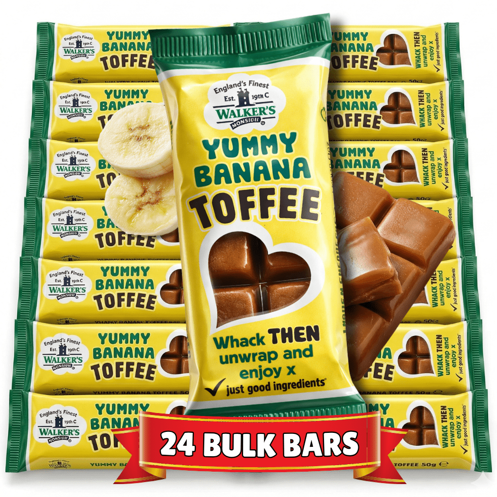 Walker's Nonsuch Banana Split Toffee Bars 24 x 50g
