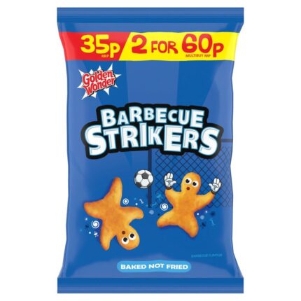 Full Box of Golden Wonder Barbecue Strikers Barbecue Flavour 22g (36 Packs)