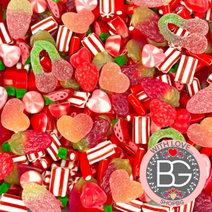 With Love Pick & Mix Sweets 800g – Red & Pink Candy Mix for Valentine's Day, Mother's Day & Gifts