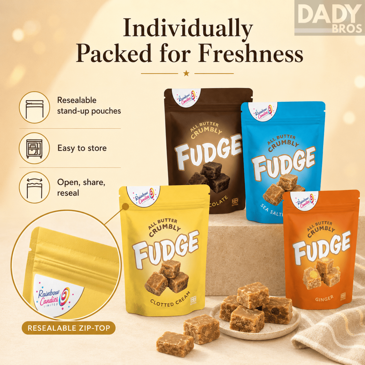 Hames All Butter Crumbly Fudge 7 Flavour Bundle | 7 x 145g - Image 5