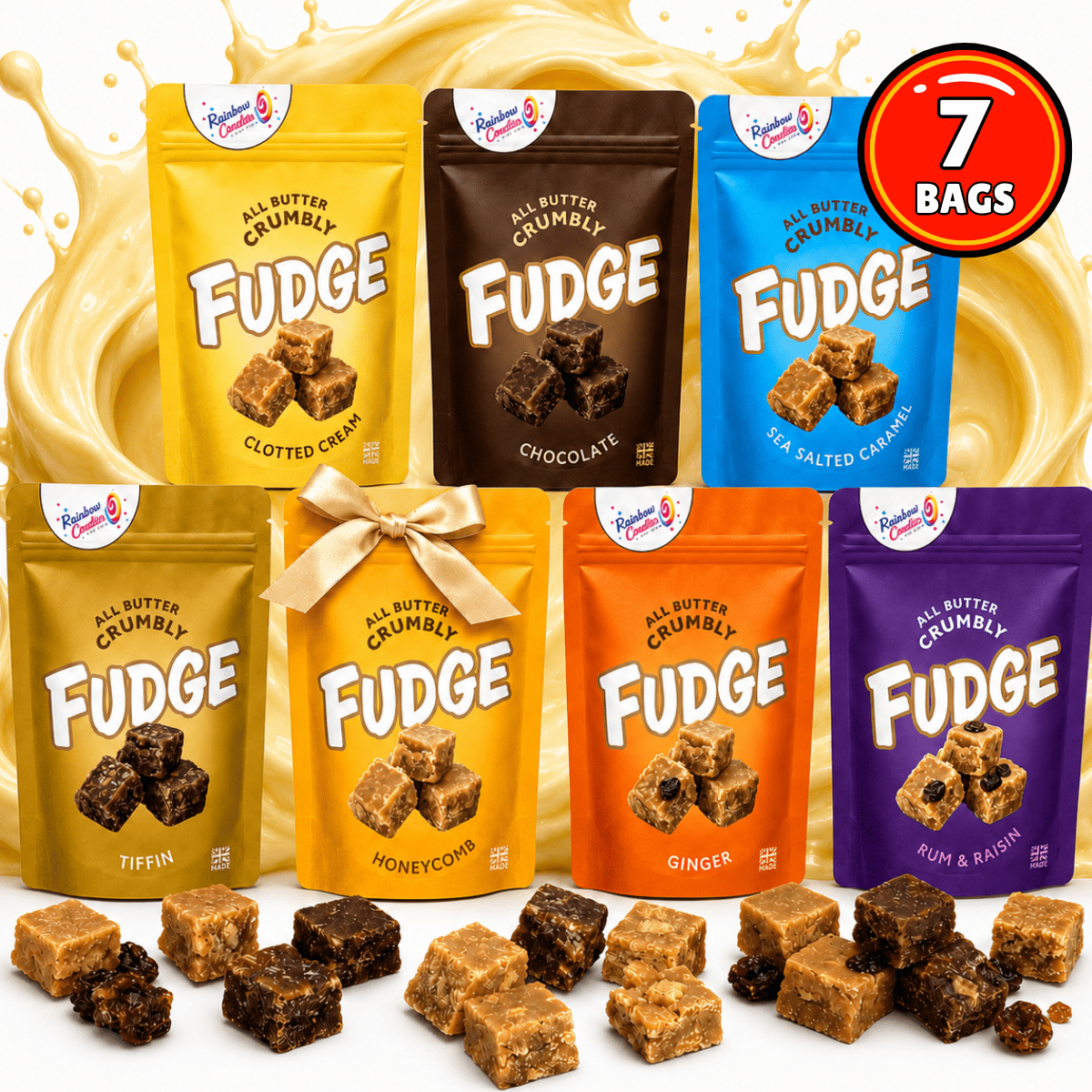 Hames All Butter Crumbly Fudge 7 Flavour Bundle | 7 x 145g