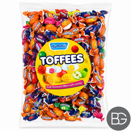Yummy's Assorted Fruit Filled Toffees – 1kg Bulk Bag