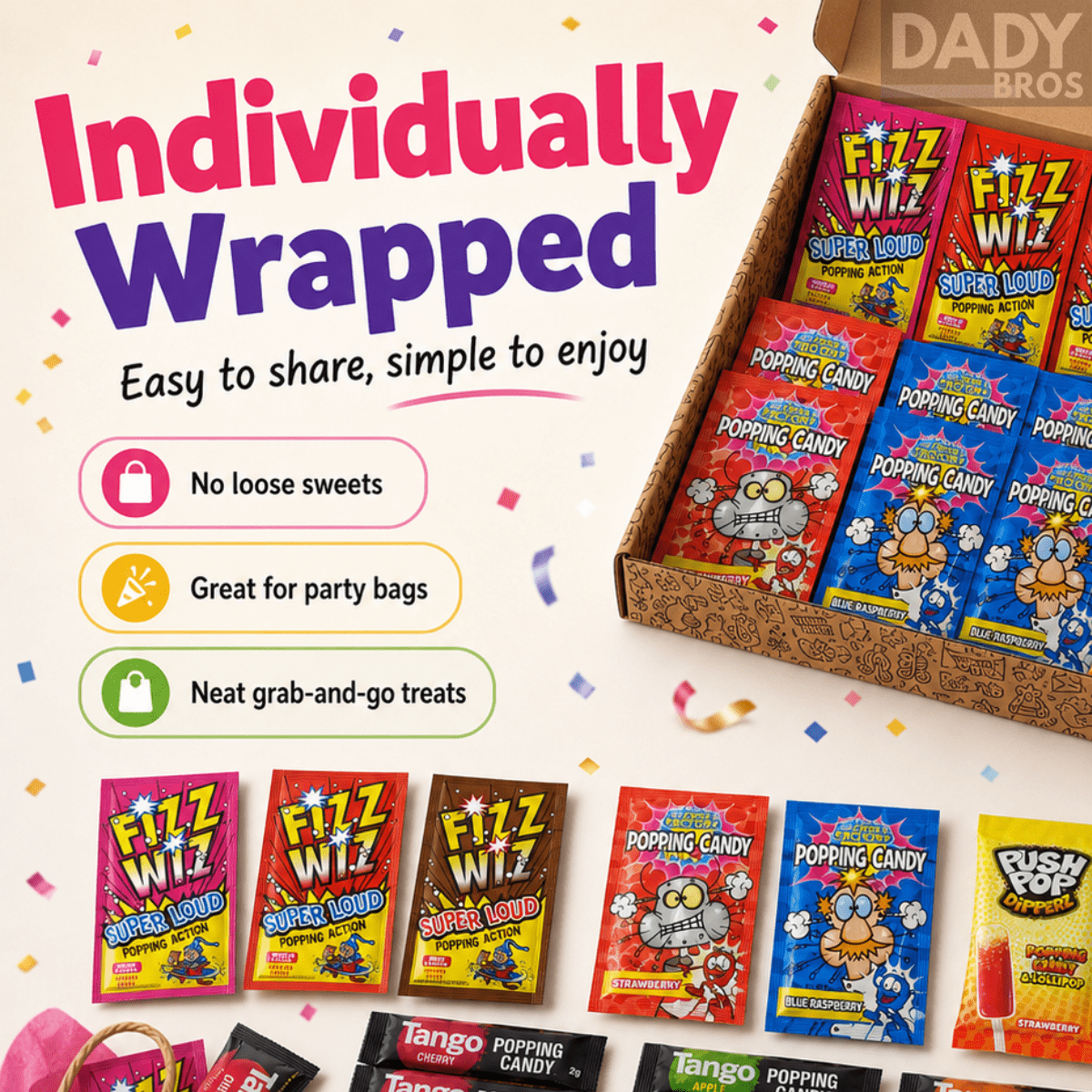 Sweetora Popping Candy Gift Box – 30 Assorted Fizzy & Popping Candy Packs | Ultimate Surprise Treat Box - Image 5