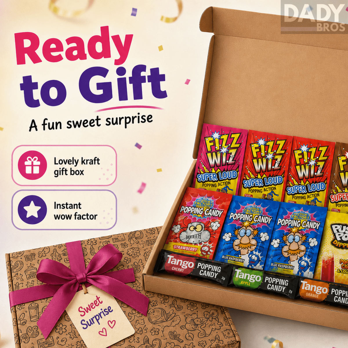 Sweetora Popping Candy Gift Box – 30 Assorted Fizzy & Popping Candy Packs | Ultimate Surprise Treat Box - Image 7