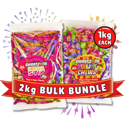 Sweetzone Mega Stix & Fruit Chews Combo – 2 x 1kg Bags