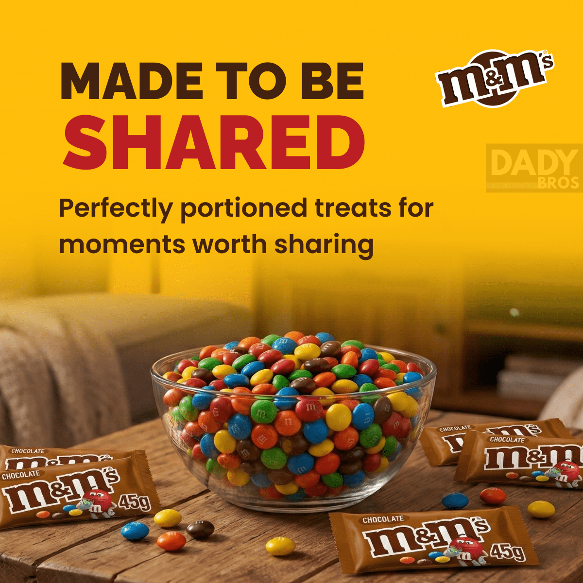 M&M's Milk Chocolate Bites Bags 24 x 45g - Image 3