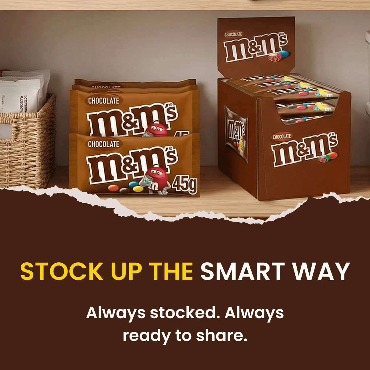 M&M's Milk Chocolate Bites Bags 24 x 45g - Image 5