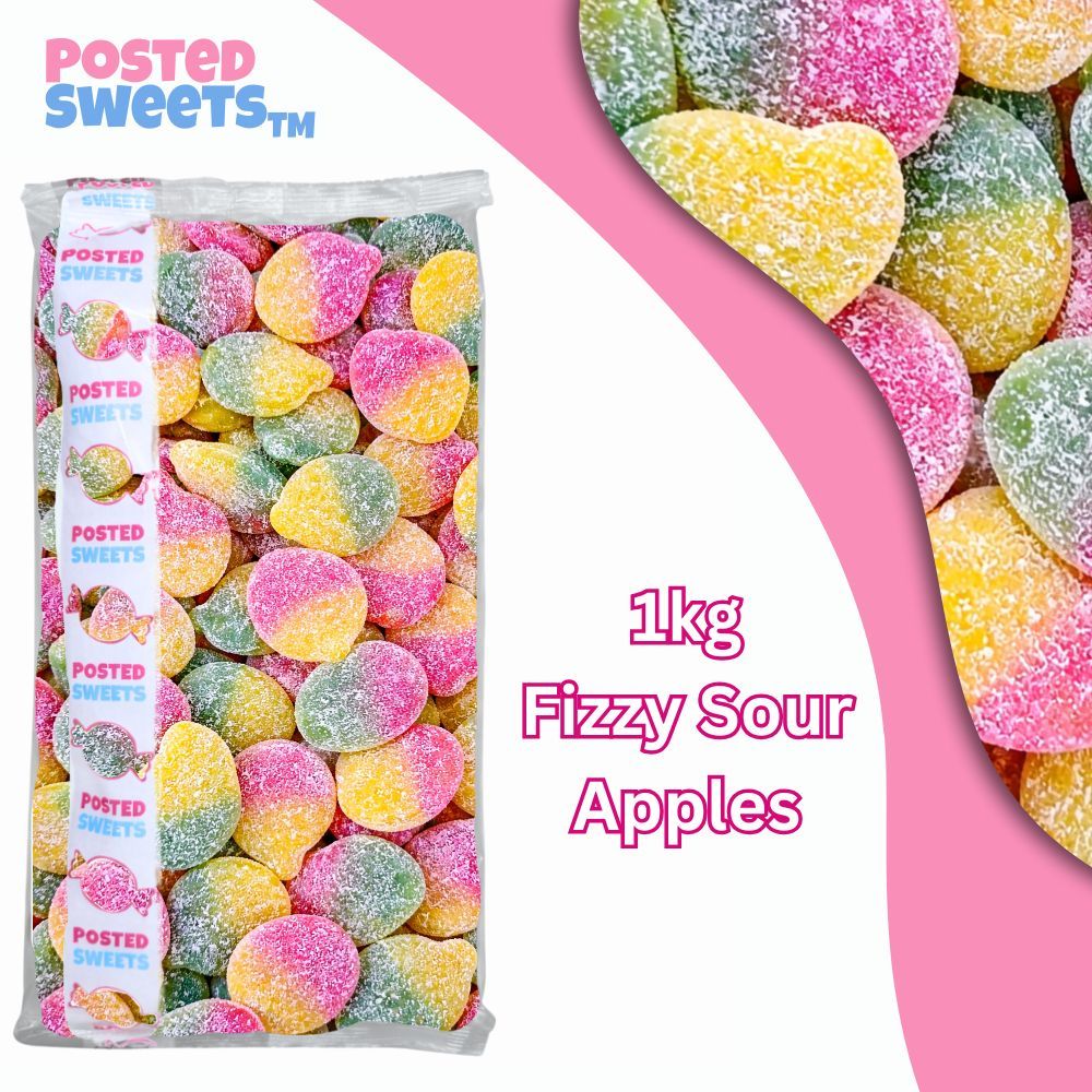 Fizzy Sour Apples 1kg Bulk Bag