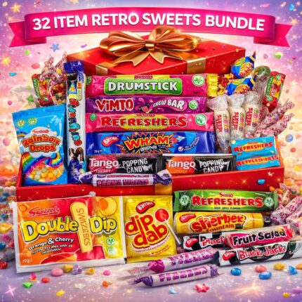 Sweetora Retro Sweet Hamper – 32 Classic British Sweets | Nostalgic Candy Gift Box