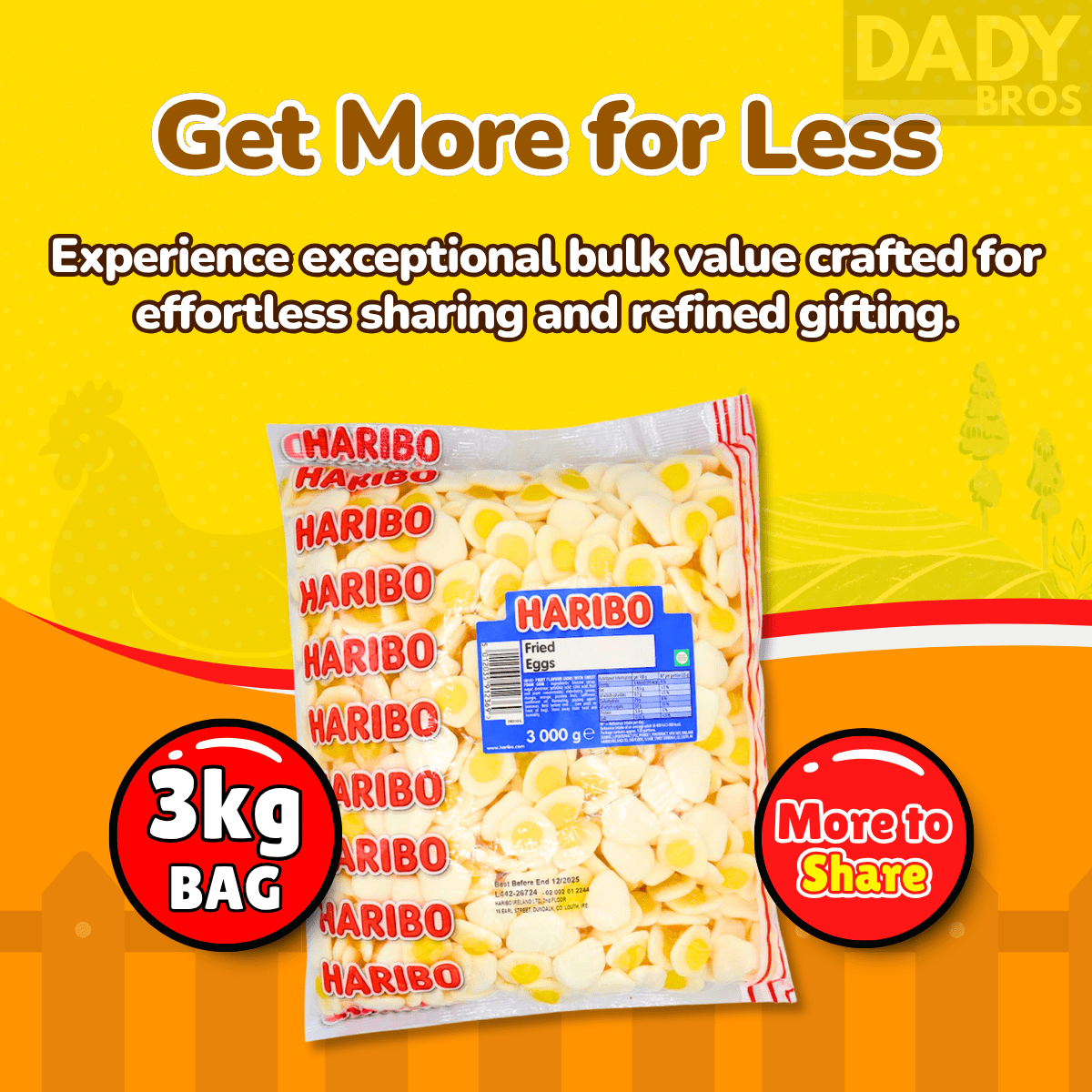 Haribo Fried Eggs 3kg Bulk Bag - Image 6