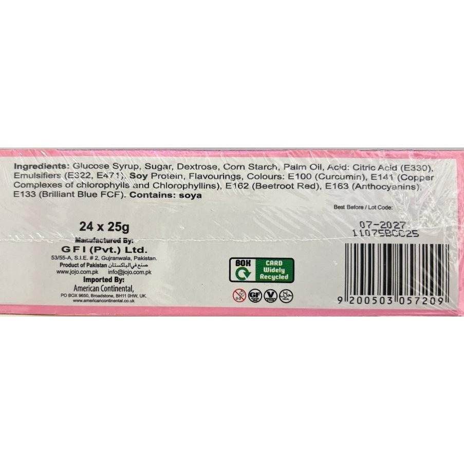 JoJo Birthday Cake Flavoured Chews – Case of 24 x 25g Bars - Image 2