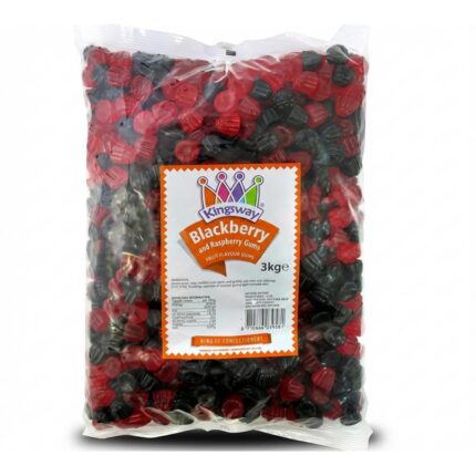 3Kg Kingsway Black And Raspberry Fruit Gums