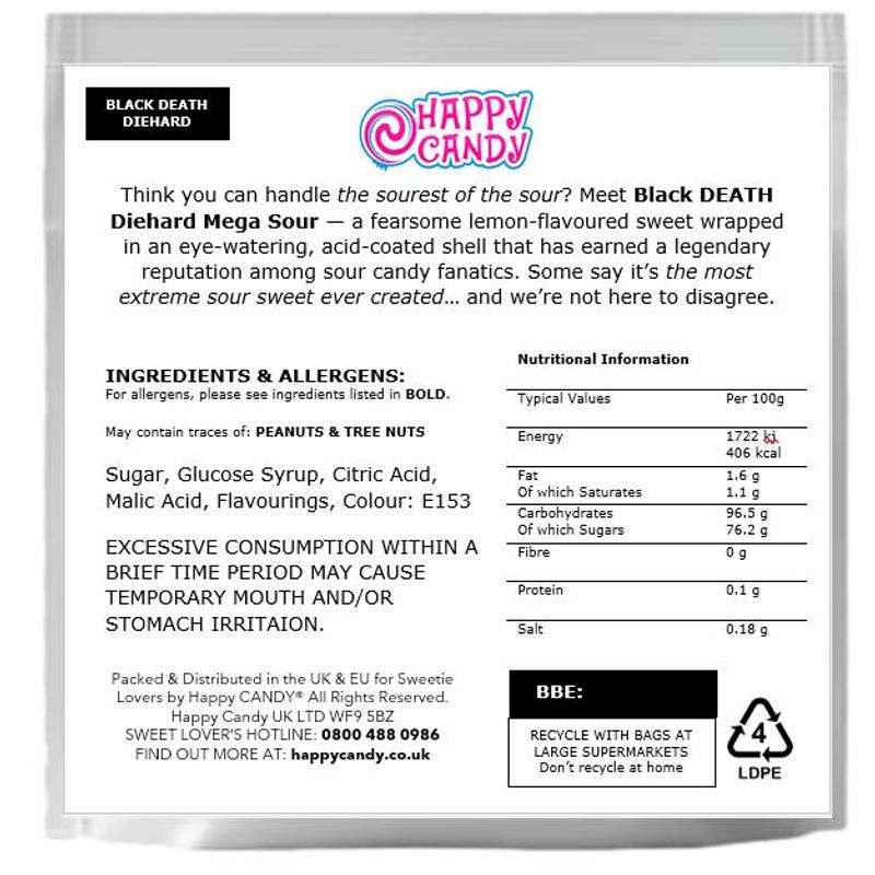 Black DEATH DieHard Edition Mega Sour 10 Pack - Image 3