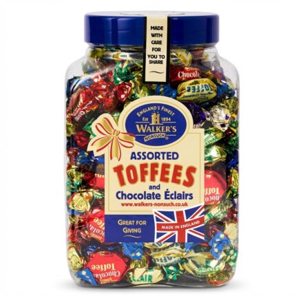 1.25kg Walker's Nonsuch Assorted Toffee & Chocolate Eclairs Jar