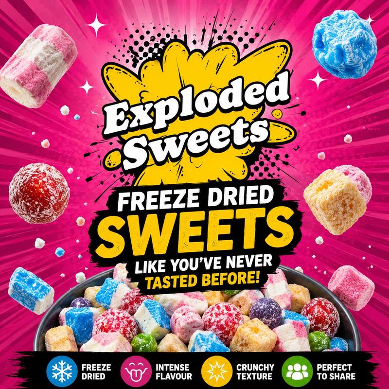 1kg Bulk Bag of Freeze Dried Starry Delights | Exploded Sweets - Image 3